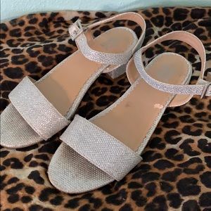 Girls kitten heel sandals size 3.